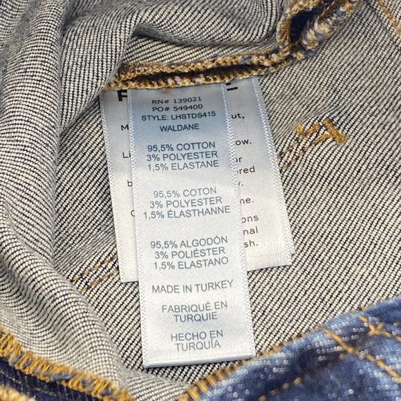 FRAME Le High Embellished Straight Jeans In Waldane Gold Studs Side Zip Size 28 - Picture 9 of 11